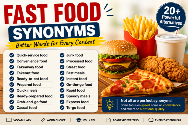 fast food synonyms