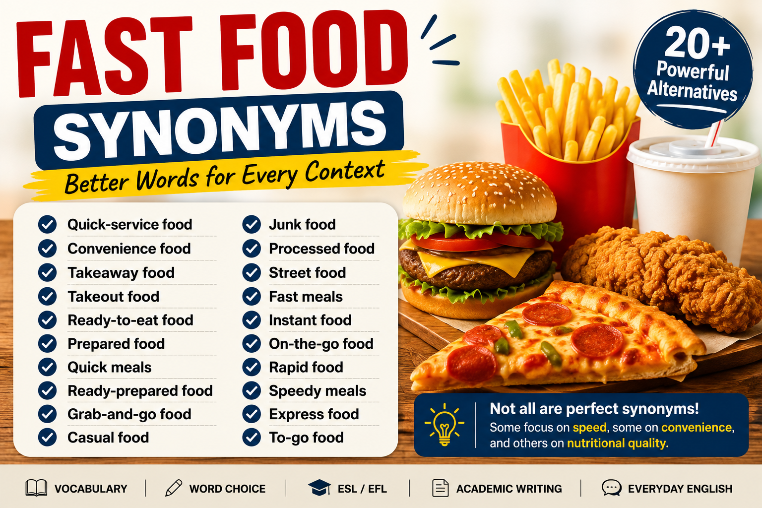 fast food synonyms