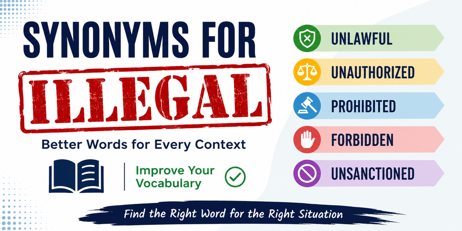 Synonyms for Illegal