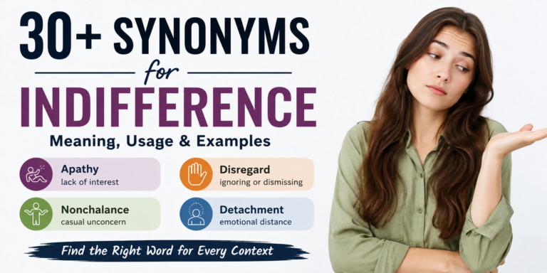 Synonyms for Indifference