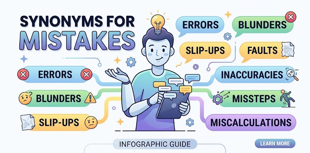 synonyms for mistakes
