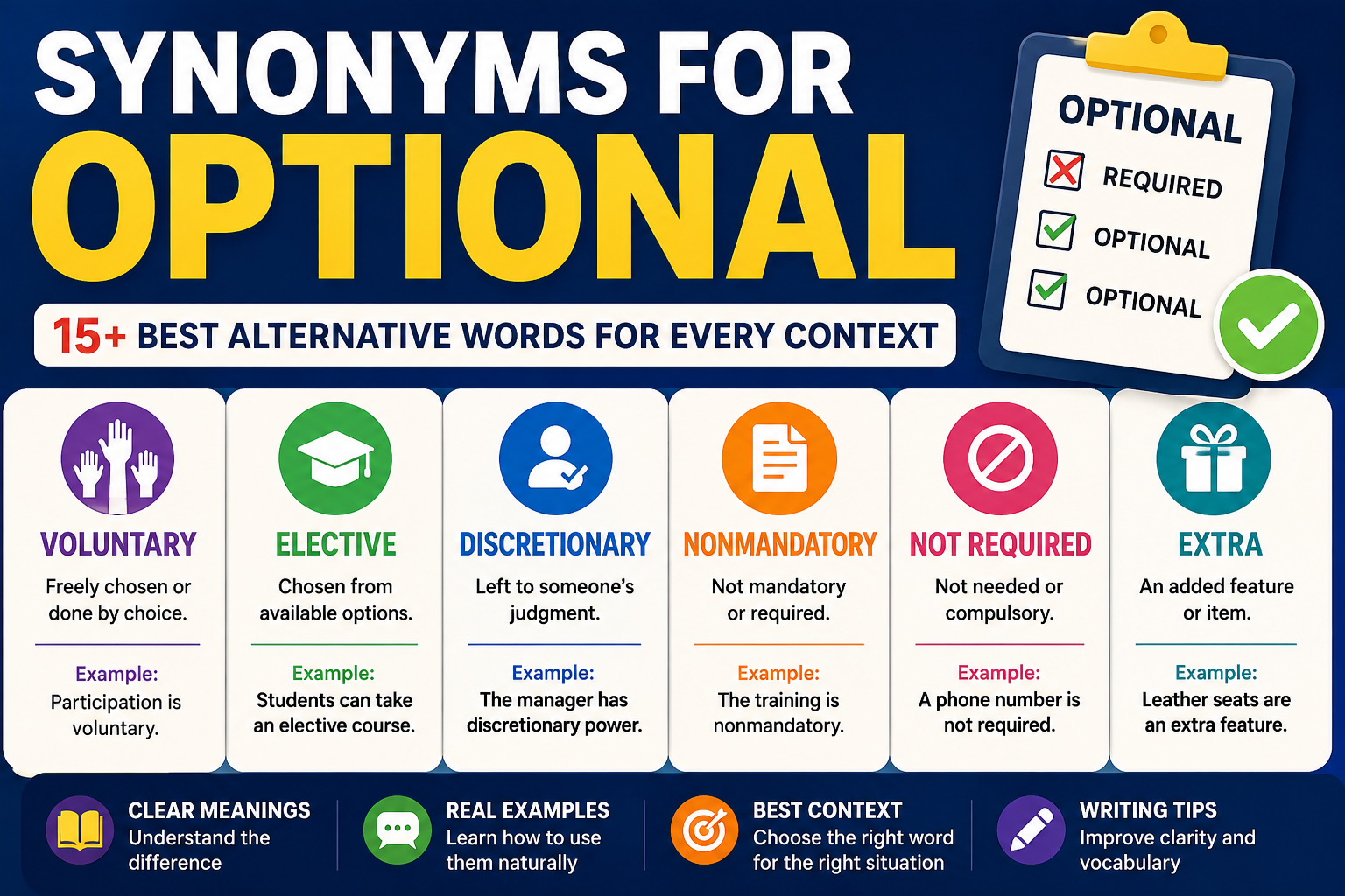 synonyms for optional