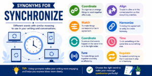 synonyms for synchronize