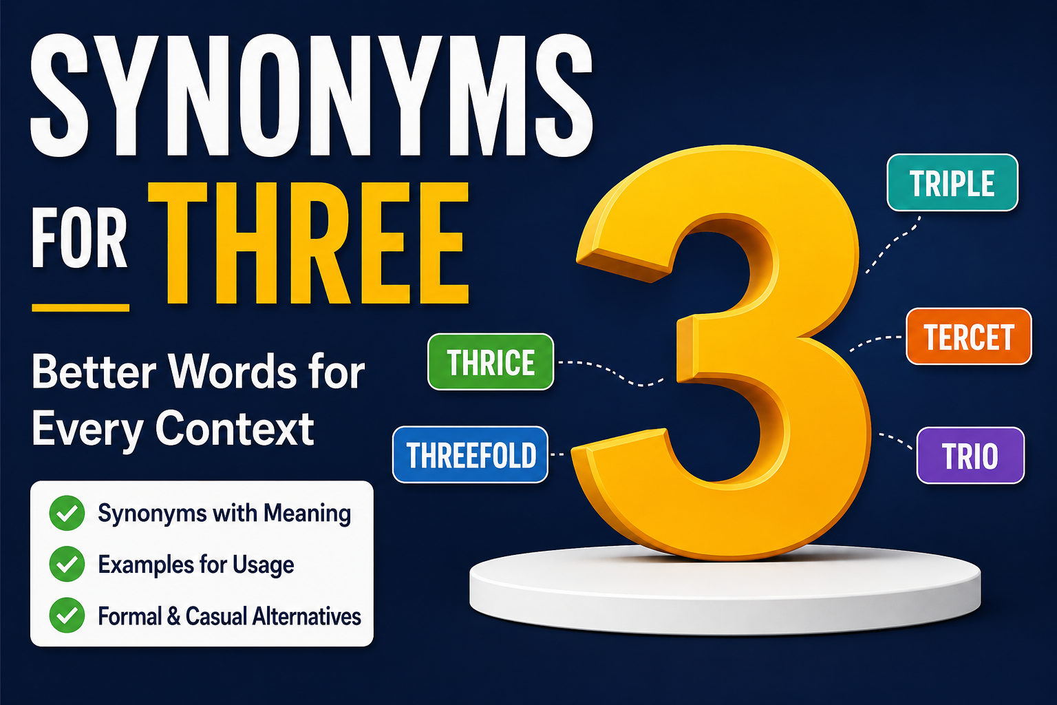 synonyms for three