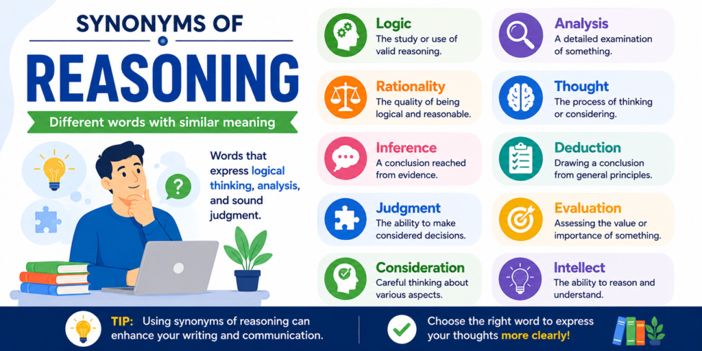 synonyms of reasoning