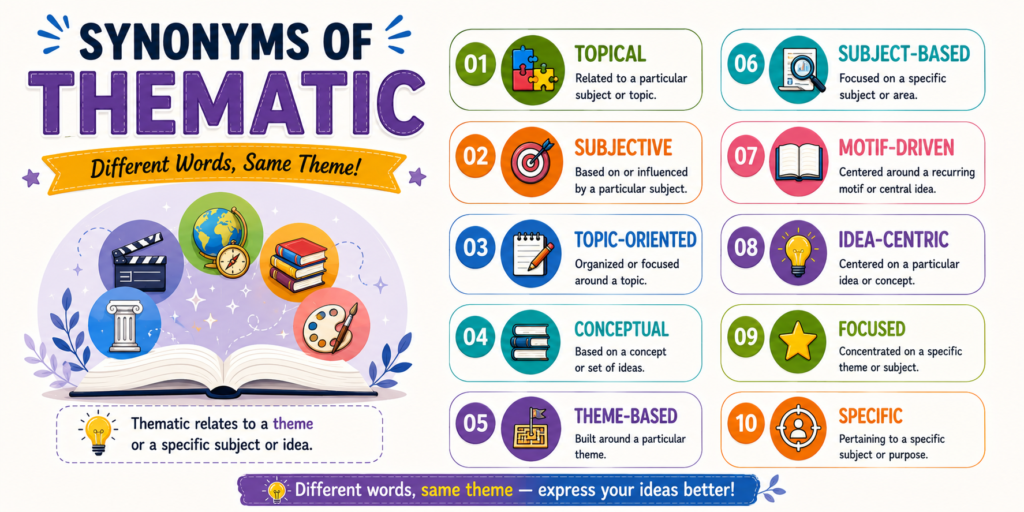 Synonyms of Thematic
